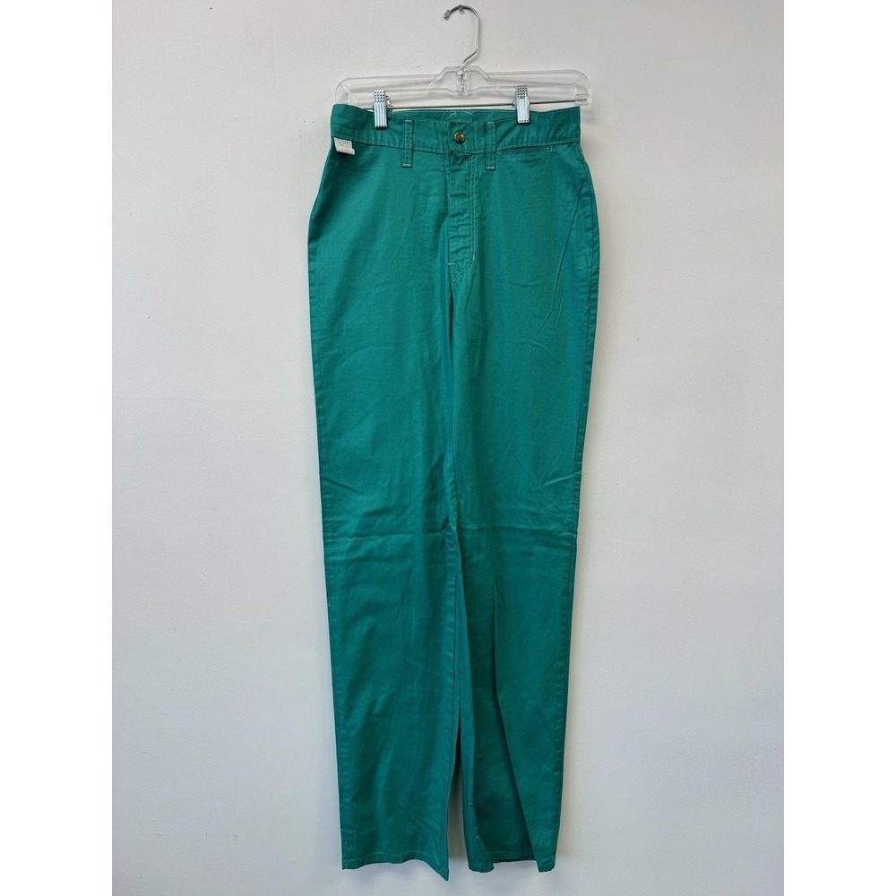 Vintage Rumble Seat High‎ Rise Pants Womens 26" Green Cotton Straight Leg